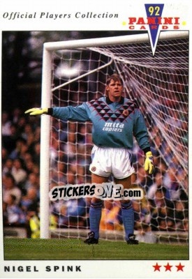 Sticker Nigel Spink - UK Players Collection 1991-1992 n. 17 - Panini