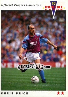 Sticker Chris Price - UK Players Collection 1991-1992 - Panini