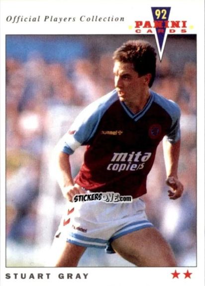Figurina Stuart Gray - UK Players Collection 1991-1992 n. 19 - Panini