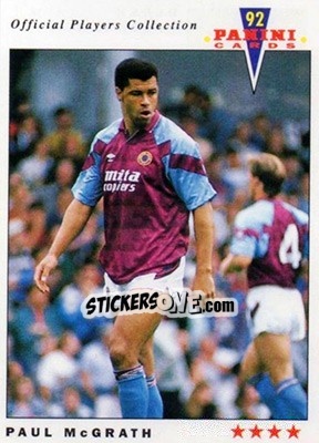 Sticker Paul McGrath - UK Players Collection 1991-1992 - Panini