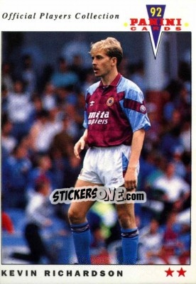 Sticker Kevin Richardson - UK Players Collection 1991-1992 n. 25 - Panini