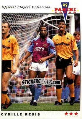 Sticker Cyrille Regis - UK Players Collection 1991-1992 n. 26 - Panini