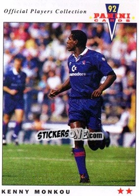 Sticker Kenny Monkou - UK Players Collection 1991-1992 - Panini