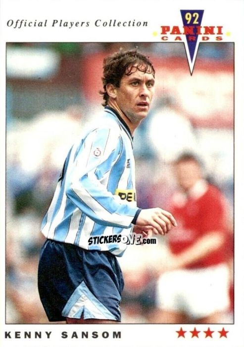 Figurina Kenny Sansom - UK Players Collection 1991-1992 n. 44 - Panini