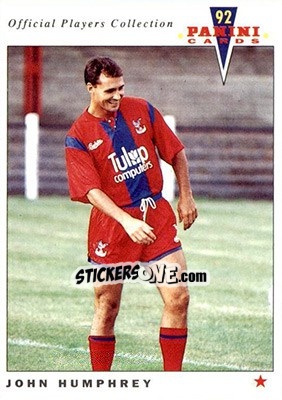 Sticker John Humphrey - UK Players Collection 1991-1992 - Panini