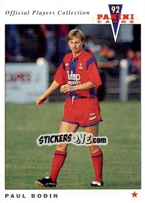 Sticker Paul Bodin - UK Players Collection 1991-1992 - Panini