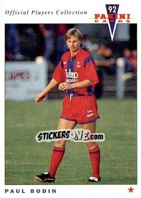 Sticker Paul Bodin - UK Players Collection 1991-1992 n. 55 - Panini