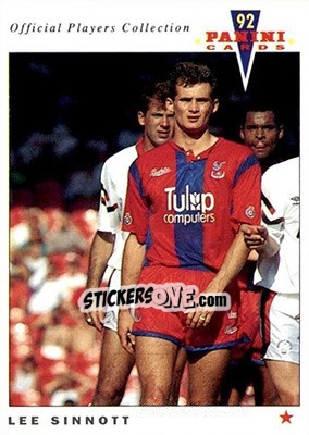 Sticker Lee Sinnott - UK Players Collection 1991-1992 - Panini