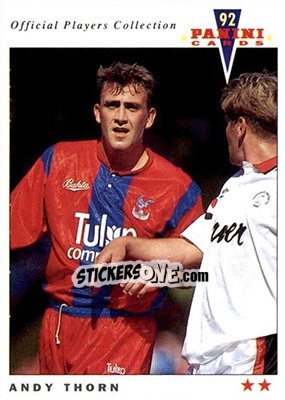 Sticker Andy Thorn - UK Players Collection 1991-1992 n. 58 - Panini