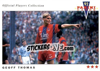 Figurina Geoff Thomas - UK Players Collection 1991-1992 n. 60 - Panini