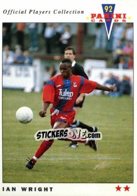 Sticker Ian Wright - UK Players Collection 1991-1992 n. 62 - Panini
