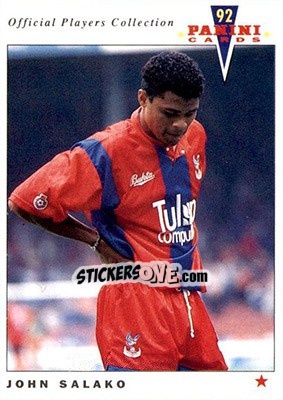 Cromo John Salako - UK Players Collection 1991-1992 n. 63 - Panini