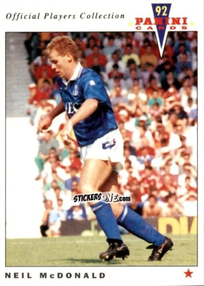 Sticker Neil McDonald - UK Players Collection 1991-1992 n. 66 - Panini