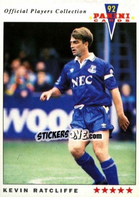 Sticker Kevin Ratcliffe - UK Players Collection 1991-1992 n. 68 - Panini