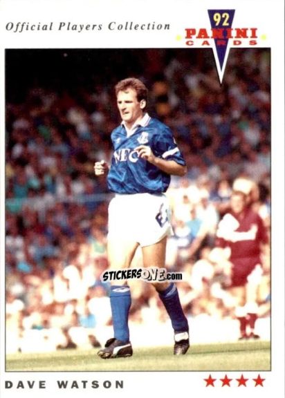 Sticker Dave Watson - UK Players Collection 1991-1992 n. 69 - Panini