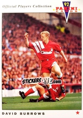 Sticker David Burrows - UK Players Collection 1991-1992 - Panini