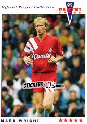 Sticker Mark Wright - UK Players Collection 1991-1992 - Panini