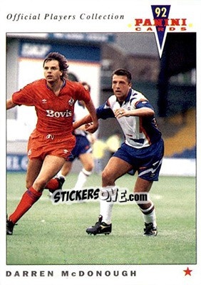 Sticker Darren McDonough - UK Players Collection 1991-1992 - Panini