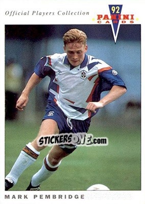Sticker Mark Pembridge - UK Players Collection 1991-1992 n. 116 - Panini