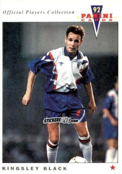 Sticker Kingsley Black - UK Players Collection 1991-1992 n. 117 - Panini