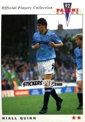 Sticker Niall Quinn - UK Players Collection 1991-1992 n. 127 - Panini