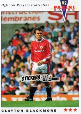 Sticker Clayton Blackmore - UK Players Collection 1991-1992 - Panini