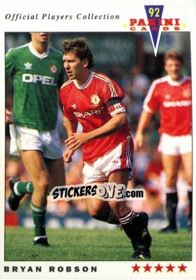 Sticker Bryan Robson - UK Players Collection 1991-1992 - Panini