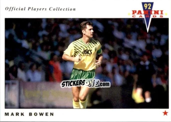 Cromo Mark Bowen - UK Players Collection 1991-1992 n. 147 - Panini