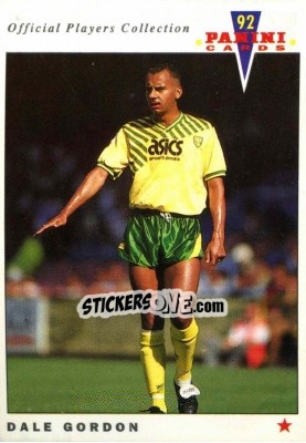 Sticker Dale Gordon - UK Players Collection 1991-1992 n. 152 - Panini