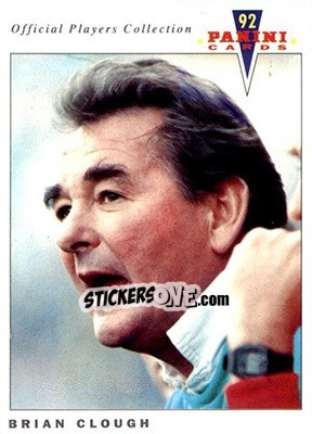 Sticker Brian Clough - UK Players Collection 1991-1992 n. 155 - Panini
