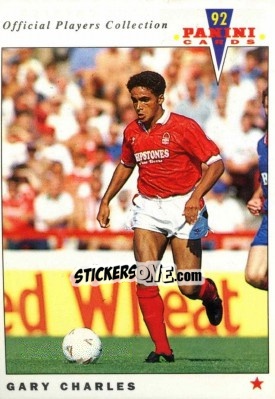Sticker Gary Charles - UK Players Collection 1991-1992 n. 157 - Panini