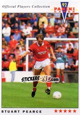 Sticker Stuart Pearce - UK Players Collection 1991-1992 n. 158 - Panini
