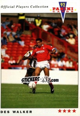 Sticker Des Walker - UK Players Collection 1991-1992 - Panini