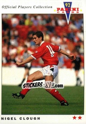 Figurina Nigel Clough - UK Players Collection 1991-1992 - Panini