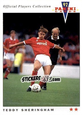 Sticker Teddy Sheringham - UK Players Collection 1991-1992 n. 165 - Panini