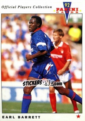 Sticker Earl Barrett - UK Players Collection 1991-1992 n. 183 - Panini