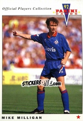 Figurina Mike Milligan - UK Players Collection 1991-1992 n. 185 - Panini