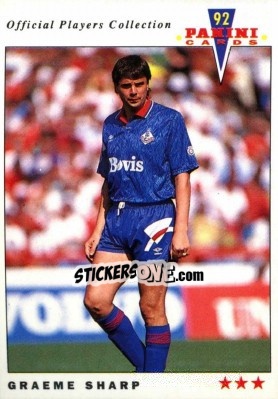 Sticker Graeme Sharp - UK Players Collection 1991-1992 n. 187 - Panini