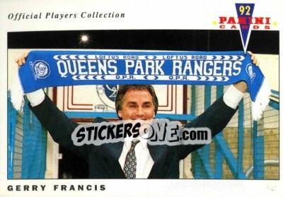 Sticker Gerry Francis - UK Players Collection 1991-1992 - Panini