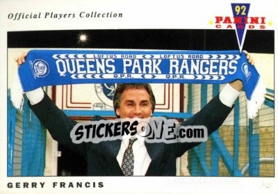 Sticker Gerry Francis - UK Players Collection 1991-1992 n. 190 - Panini