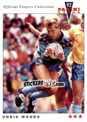 Sticker Chris Woods - UK Players Collection 1991-1992 n. 214 - Panini