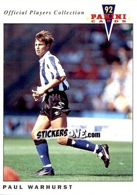 Sticker Paul Warhurst - UK Players Collection 1991-1992 n. 217 - Panini