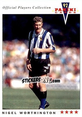 Sticker Nigel Worthington - UK Players Collection 1991-1992 - Panini