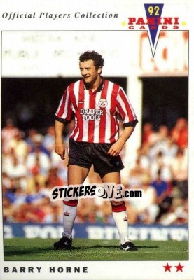 Figurina Barry Horne - UK Players Collection 1991-1992 - Panini