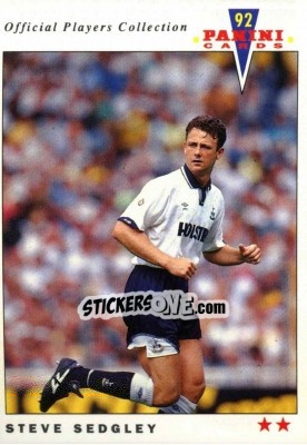 Sticker Steve Sedgley - UK Players Collection 1991-1992 - Panini