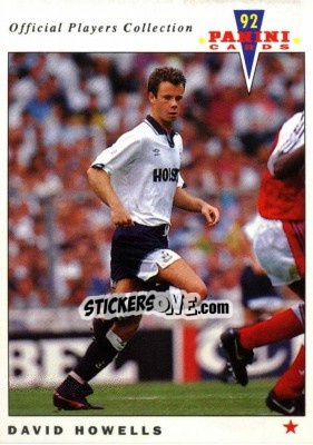 Sticker David Howells - UK Players Collection 1991-1992 - Panini