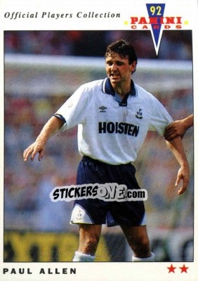Sticker Paul Allen - UK Players Collection 1991-1992 n. 247 - Panini