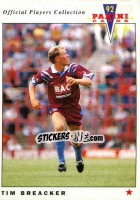 Sticker Tim Breacker - UK Players Collection 1991-1992 - Panini