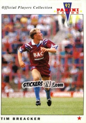 Figurina Tim Breacker - UK Players Collection 1991-1992 - Panini