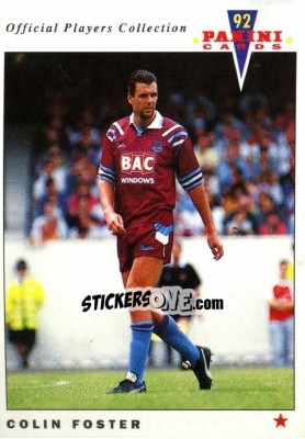 Sticker Colin Foster - UK Players Collection 1991-1992 n. 256 - Panini